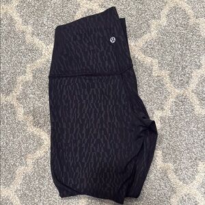 Lululemon Athletica Black Patterned Leggings